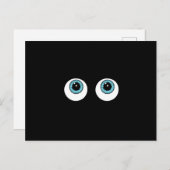Hübsche und leuchtende dunkle Augen Postkarte (Vorne/Hinten)