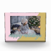 Hübsche und moderne geometrische Feiertage Fotoblock (Vorderseite)