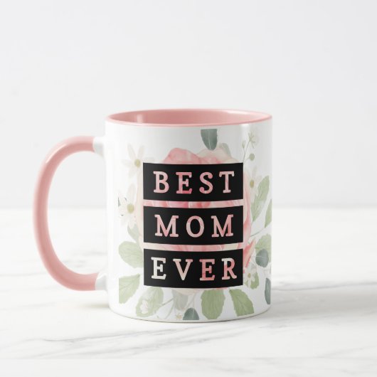 Hübsche und moderne l Best Mom each floral Tasse (Links)