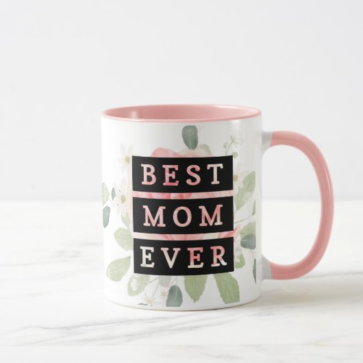 Hübsche und moderne l Best Mom each floral Tasse (Rechts)