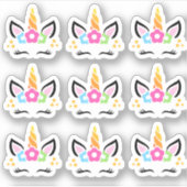 Hübsche und Niedliche Einhornkleber Aufkleber (Vorderseite)