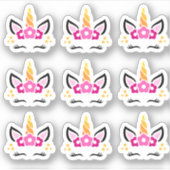 Hübsche und Niedliche Einhornkleber Aufkleber (Vorderseite)