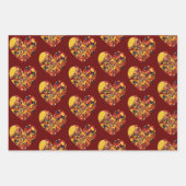 Hübsche und Retro-Herzen Kunst-Handwerk Geschenkpapier Set (Vorderseite)