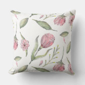 Hübsche und rosa Blume Außenwirbelkissen Kissen (Vorderseite)