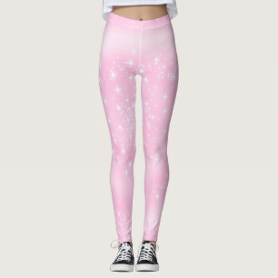 Hübsche und rosa Sterne Girly Leggings