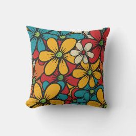 Hübsche und schöne Retro-Blume Kissen