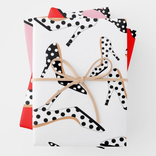 Hübsche und stilvolle High Heels Geschenkpapier Set (Beispiel)