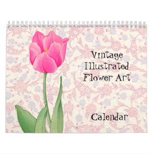 Hübsche und Vintage Blume Art Kalender