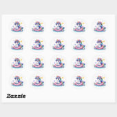 Hübsche Unicorn Pool Party Stickers (Blatt)