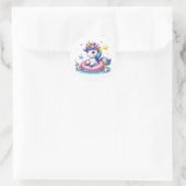 Hübsche Unicorn Pool Party Stickers (Tasche)