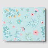 Hübsche Unicorn Rose Gold Glitzer Kinderdusche Gästebuch (Rückseite)