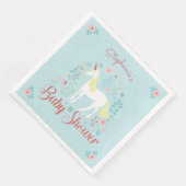 Hübsche Unicorn Rose Gold Glitzer Kinderdusche Serviette (Ecke)