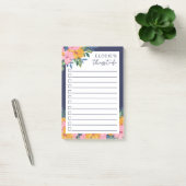 Hübsche üppige Blumen - Benutzerdefinierter Name A Post-it Klebezettel (Büro)