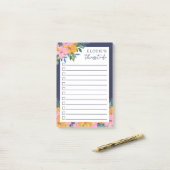Hübsche üppige Blumen - Benutzerdefinierter Name A Post-it Klebezettel (Auf Schreibtisch)