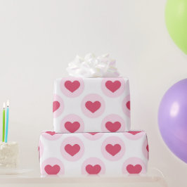Hübsche Valentines rosa Herzmuster Geschenkpapier
