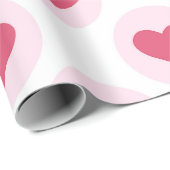 Hübsche Valentines rosa Herzmuster Geschenkpapier (Rolleneckpunkt)