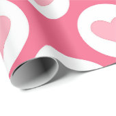 Hübsche Valentines rosa Herzmuster Geschenkpapier (Rolleneckpunkt)