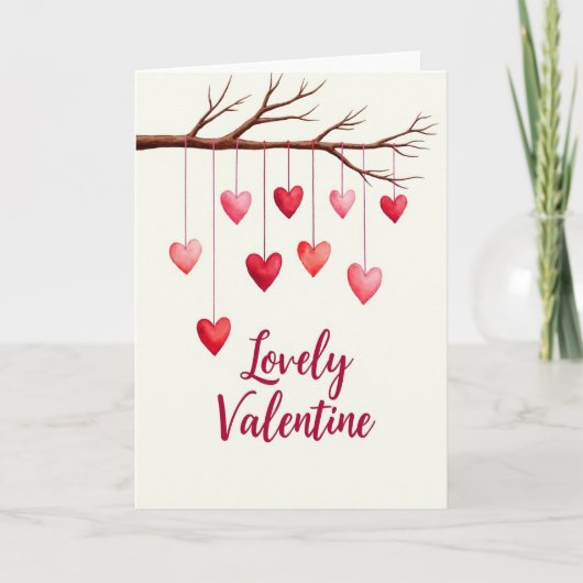 Hübsche Valentinsherzen-Karte Karte (Vorderseite)