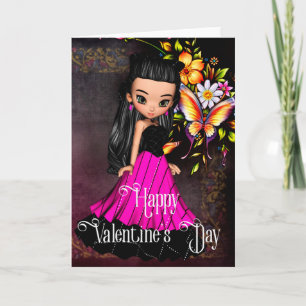 Hübsche Valentintagskarte für Mädchen 1 Feiertagskarte