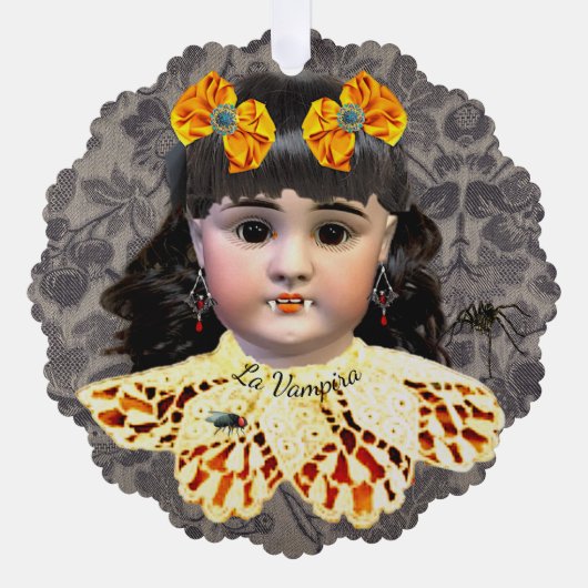 Hübsche Vampire Doll Ornament Card (Vorderseite)