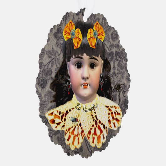 Hübsche Vampire Doll Ornament Card Karte (Rechts)