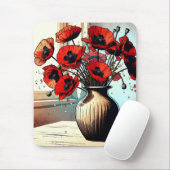 Hübsche Vase der Roten Pfeffer ai art Mousepad (Mit Mouse)