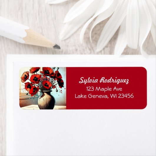 Hübsche Vase der Roten Pflaumen (Insitu)