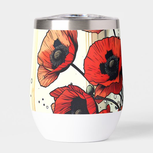 Hübsche Vase der Roten Pflaumen (Vorderseite)