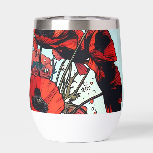 Hübsche Vase der Roten Pflaumen (Rückseite)