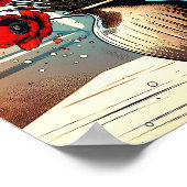 Hübsche Vase der Roten Pflaumen Poster (Ecke)