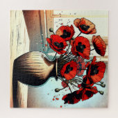 Hübsche Vase der Roten Pflaumen Puzzle (Horizontal)