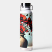 Hübsche Vase der Roten Pflaumen Trinkflasche (Rückseite)