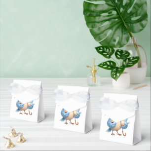 Hübsche Vater-Vogel Weiße Band Geschenkbox Geschenkschachtel