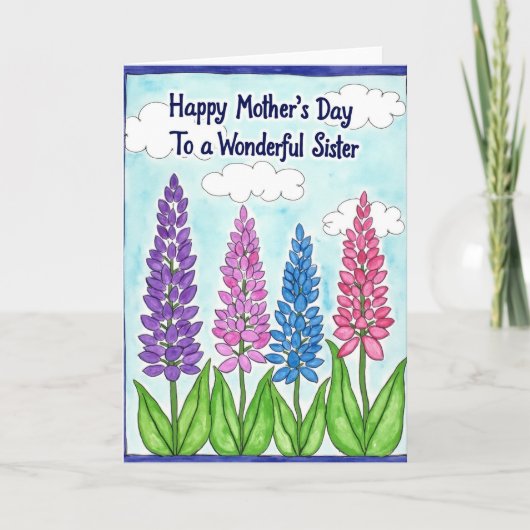 Hübsche Veilchen-Blumen Tag Karte (Vorderseite)