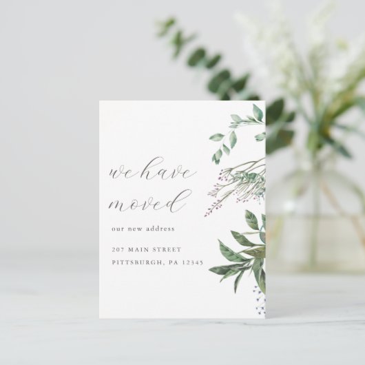 Hübsche Veränderung der Adresse, die wir übertrage Postkarte (Stehend Vorderseite)