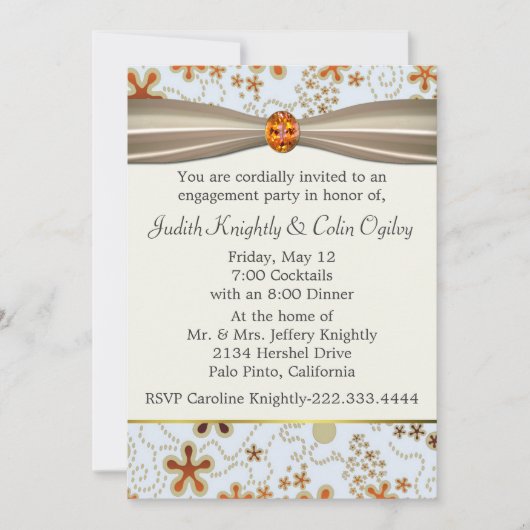 Hübsche Verlobungs-Party Einladung (Vorderseite)