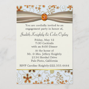 Hübsche Verlobungs-Party Einladung