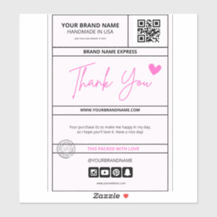 Hübsche Versandmarke Aufkleber