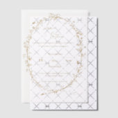 Hübsche Verzierte Goldrahmen-Hochzeit Pergament Einladungen (Versetzt (Einladung))