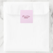 Hübsche Vibes Quadratischer Aufkleber (Tasche)