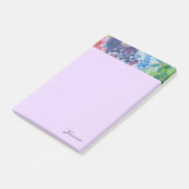Hübsche vibrierende moderne Blumen personalisiert Post-it Klebezettel (angewinkelt)