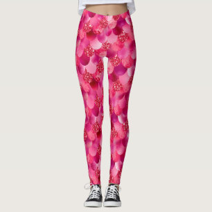 Hübsche vibrierende Schatten der Rosa-Meerjungfra Leggings