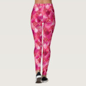 Hübsche vibrierende Schatten der Rosa-Meerjungfrau Leggings (Rückseite)
