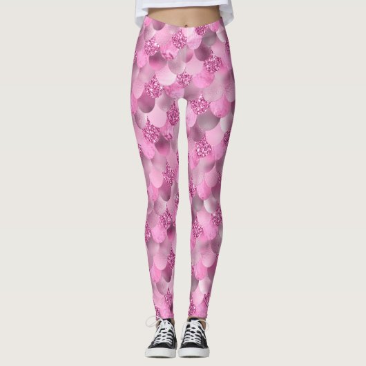 Hübsche vibrierende Schatten der Rosa-u. Leggings (Vorderseite)