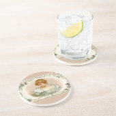 Hübsche Viktorianische Lady Floral Getränkeuntersetzer (Seite)