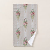 Hübsche Viktorianische Rosen und weiße Spitzen Badhandtuch Set (Handtuch)
