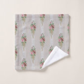 Hübsche Viktorianische Rosen und weiße Spitzen Badhandtuch Set (Waschlappen)