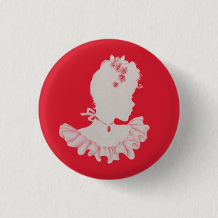hübsche Viktorianische Silhouette Button