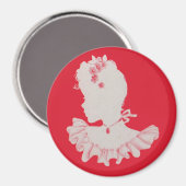 hübsche Viktorianische Silhouette Magnet (Vorderseite/Rückseite)