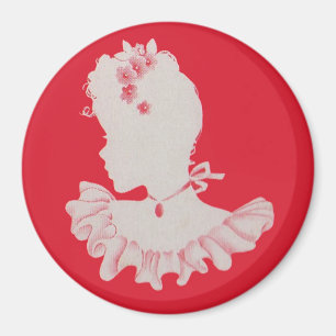 hübsche Viktorianische Silhouette Magnet